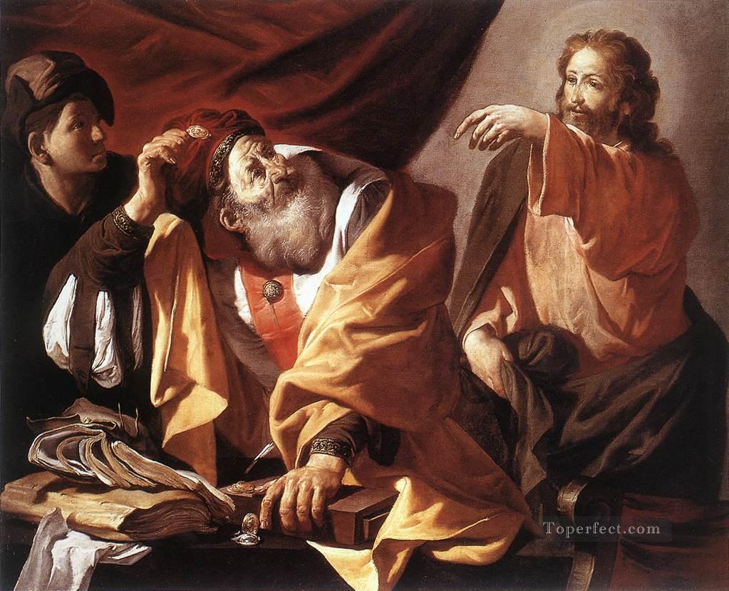 聖マシューの召命 1616年 オランダの画家 ヘンドリック・テル・ブリュッヘン油絵